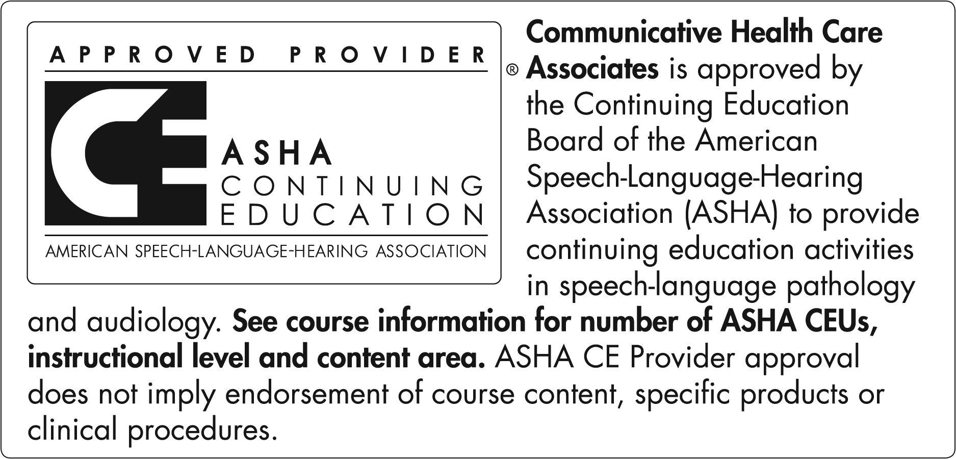 American Speech Hearing Association CEU logologo